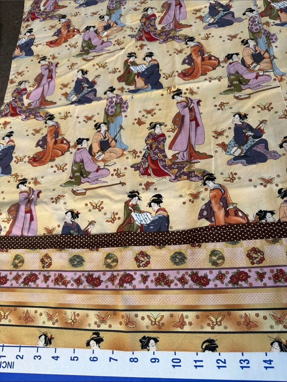 Vintage Asian Geisha Pillowcase Pair Japanese-Inspired Cotton Blend Standard